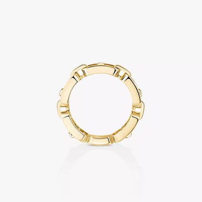 [Lume Jewels]Move Link Pave_-Set Diamond Ring in Gold