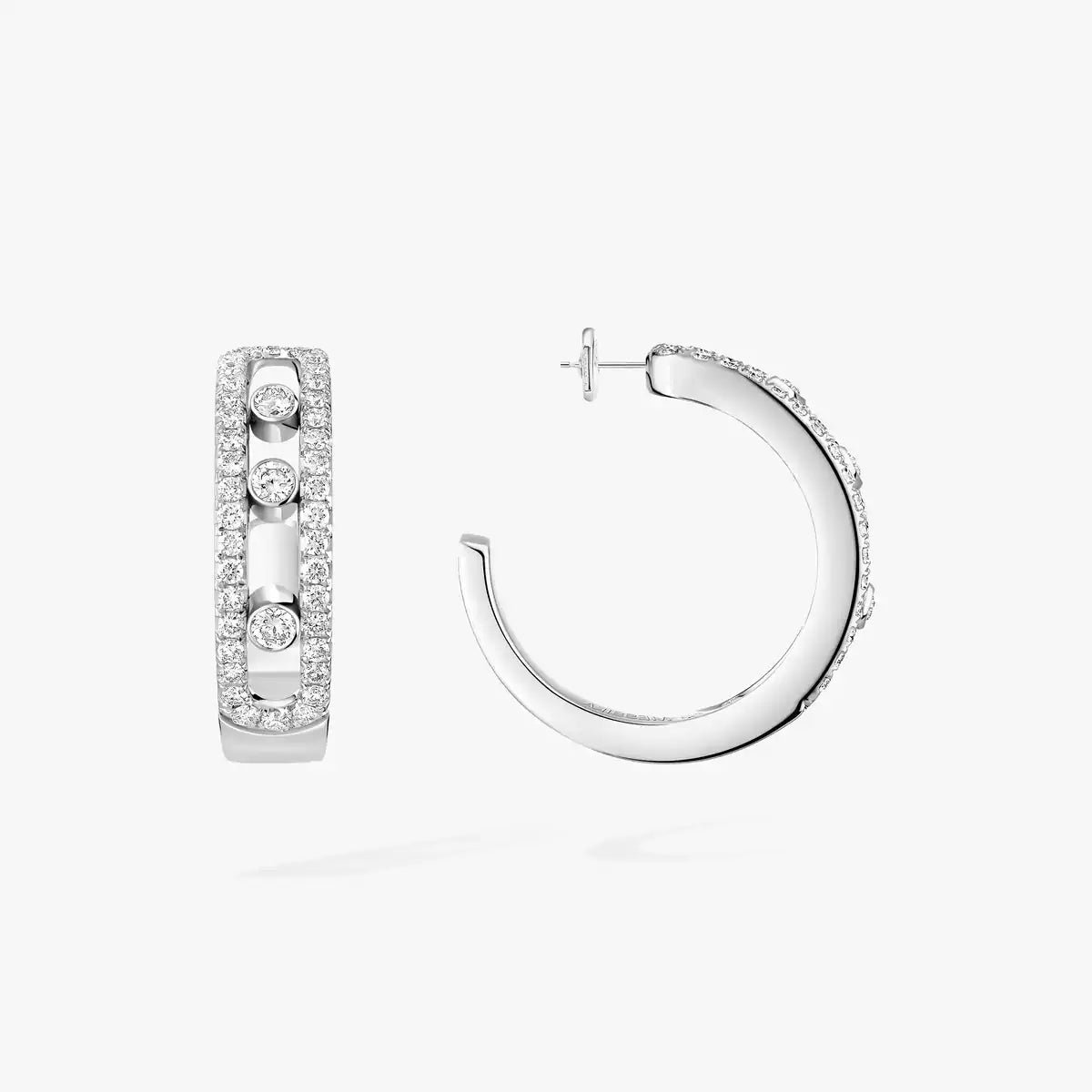 [Lume Jewels]Diamond Pave_ Hoop Earrings Move
