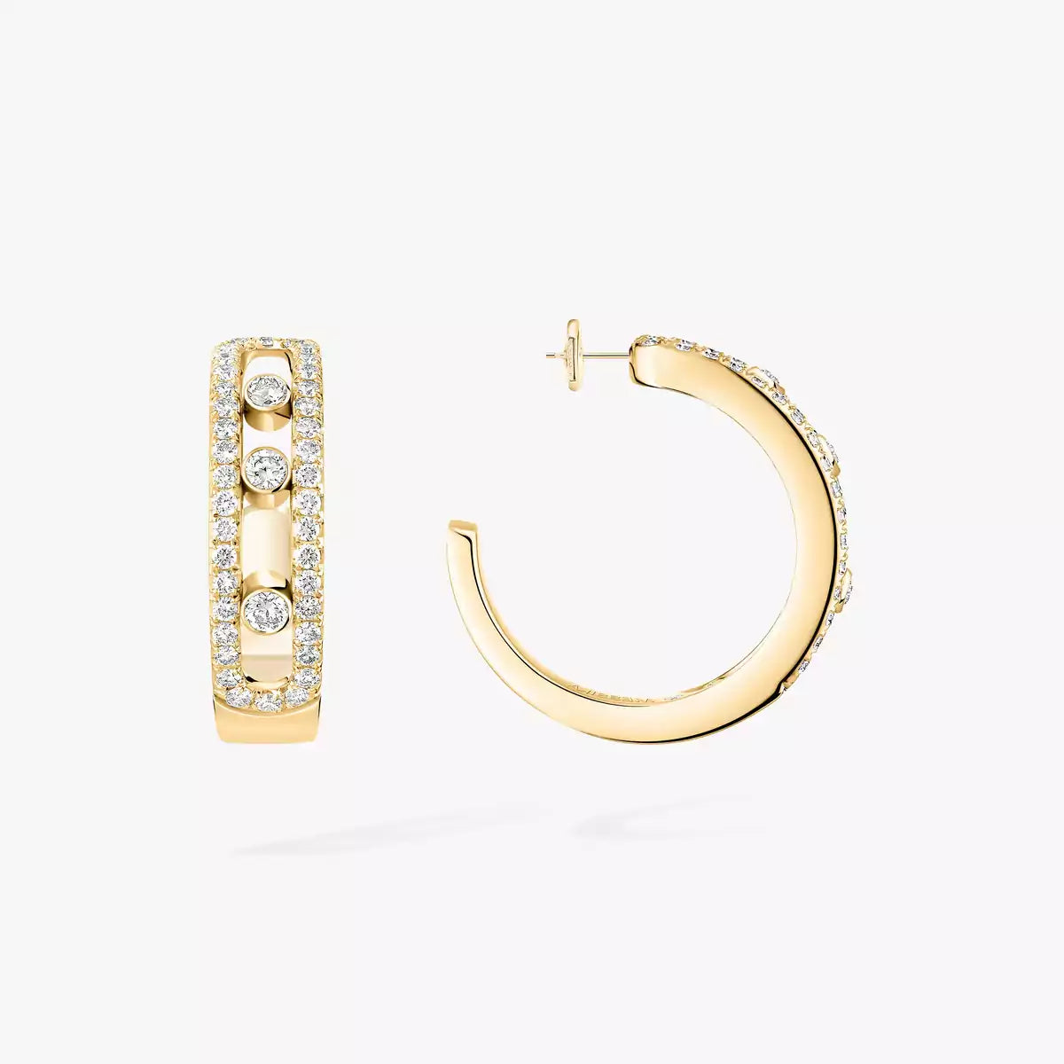 [Lume Jewels]Diamond Pave_ Hoop Earrings Move