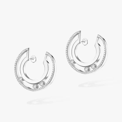 [Lume Jewels]Move Romane Small Diamond Hoop Earrings