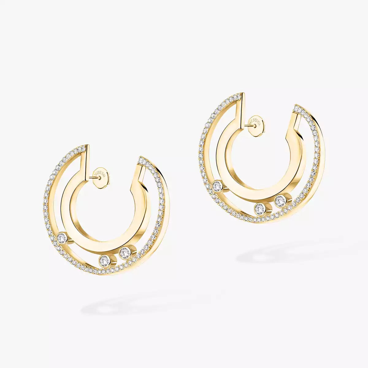 [Lume Jewels]Move Romane Small Diamond Hoop Earrings