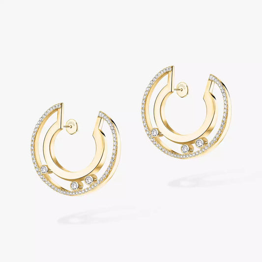 [Lume Jewels]Move Romane Small Diamond Hoop Earrings