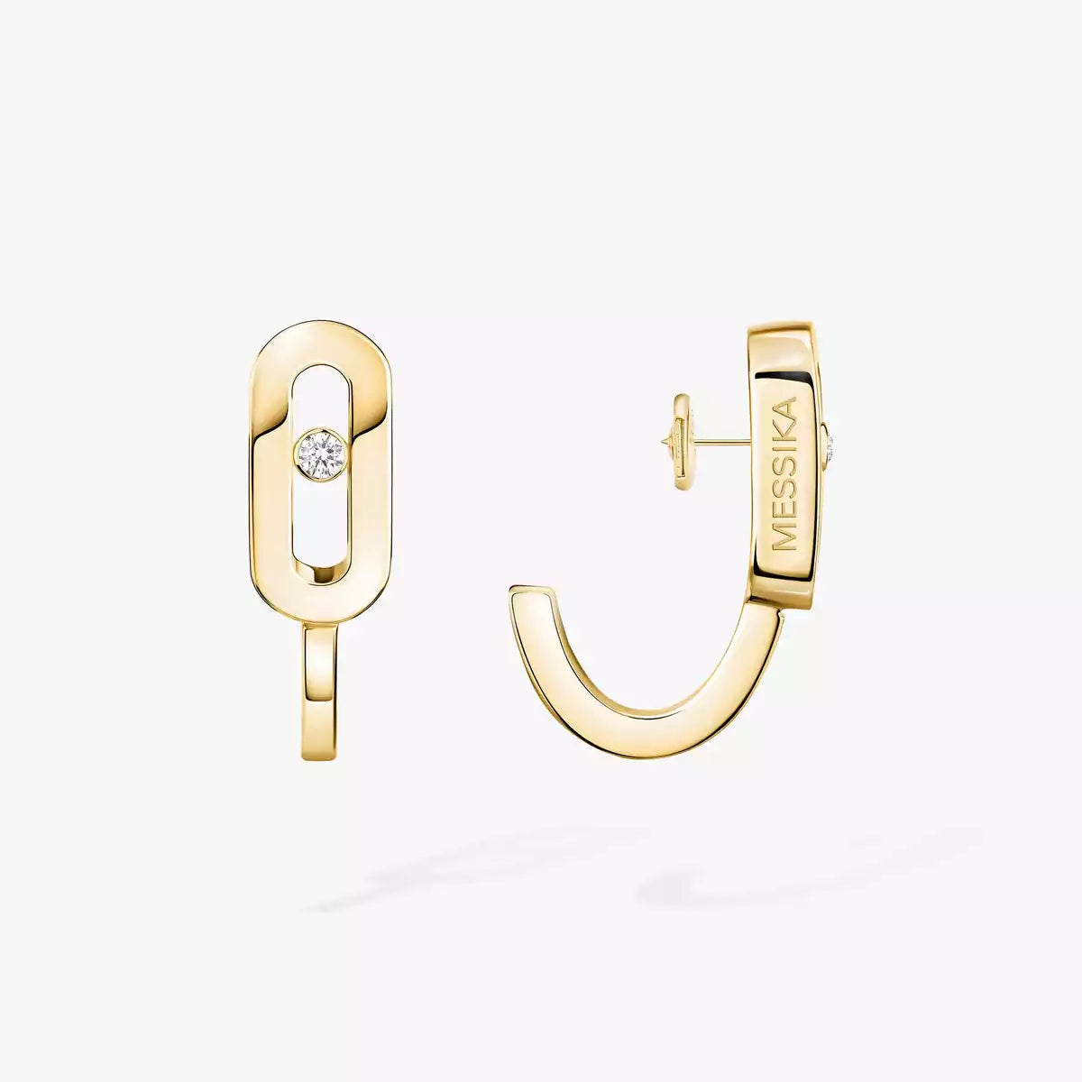 [Lume Jewels]Diamond Mini Hoop Earrings Move Classique
