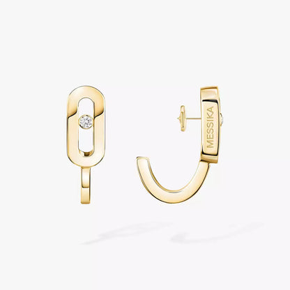 [Lume Jewels]Diamond Mini Hoop Earrings Move Classique