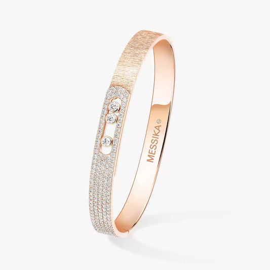 [Lume Jewels]Move Noa Ciselé half pavé bangle