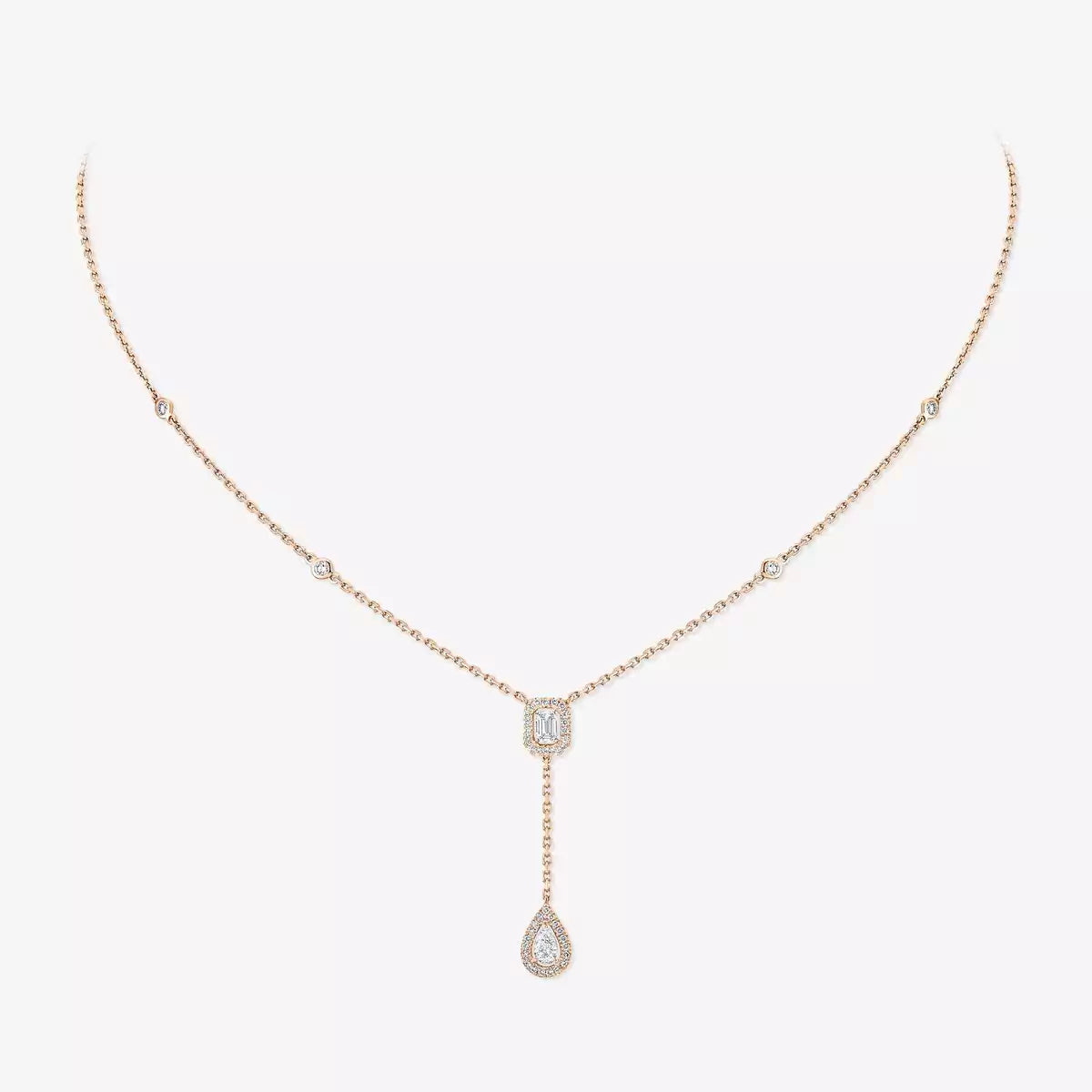 [Lume Jewels]Gold Diamond Tie Necklace