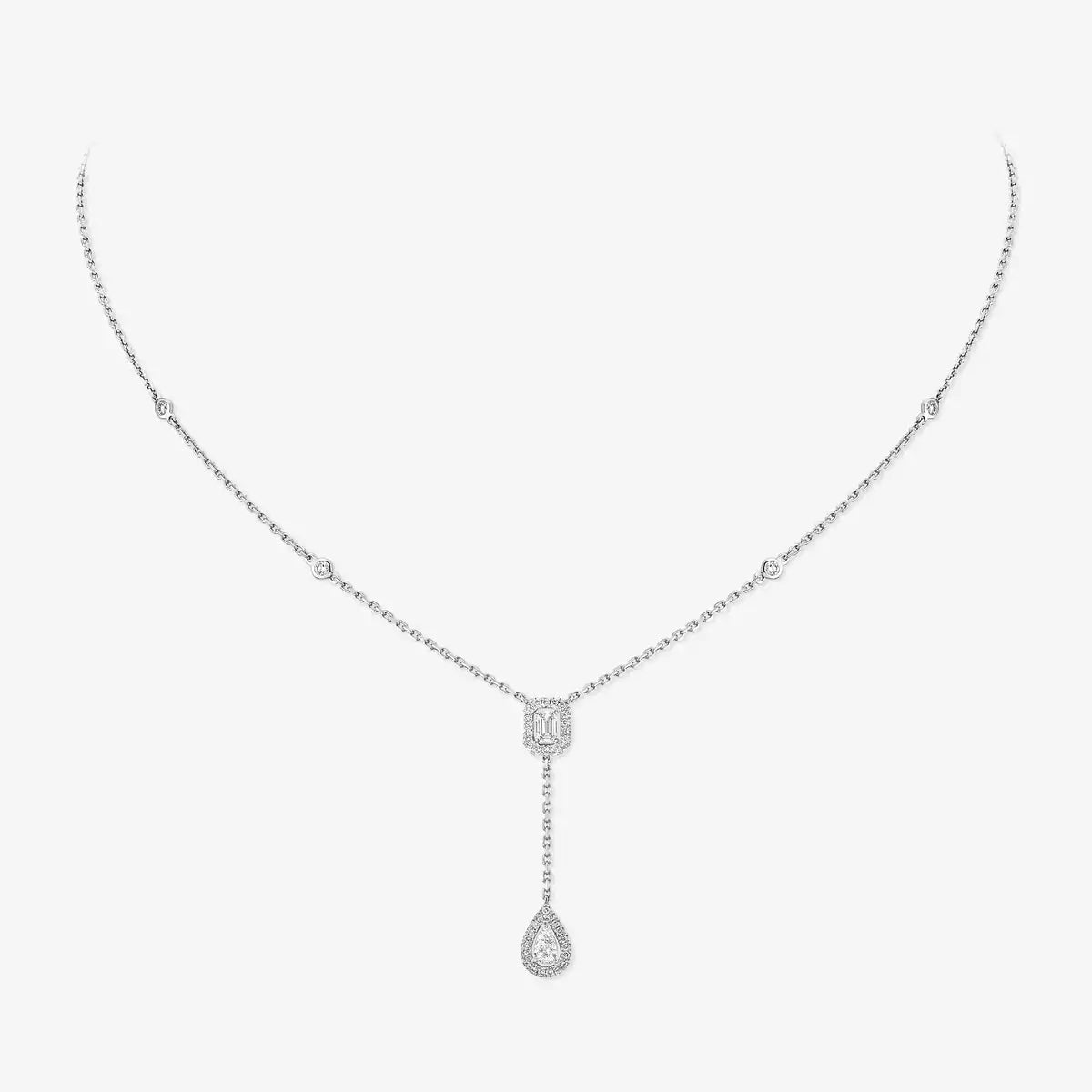 [Lume Jewels]Gold Diamond Tie Necklace