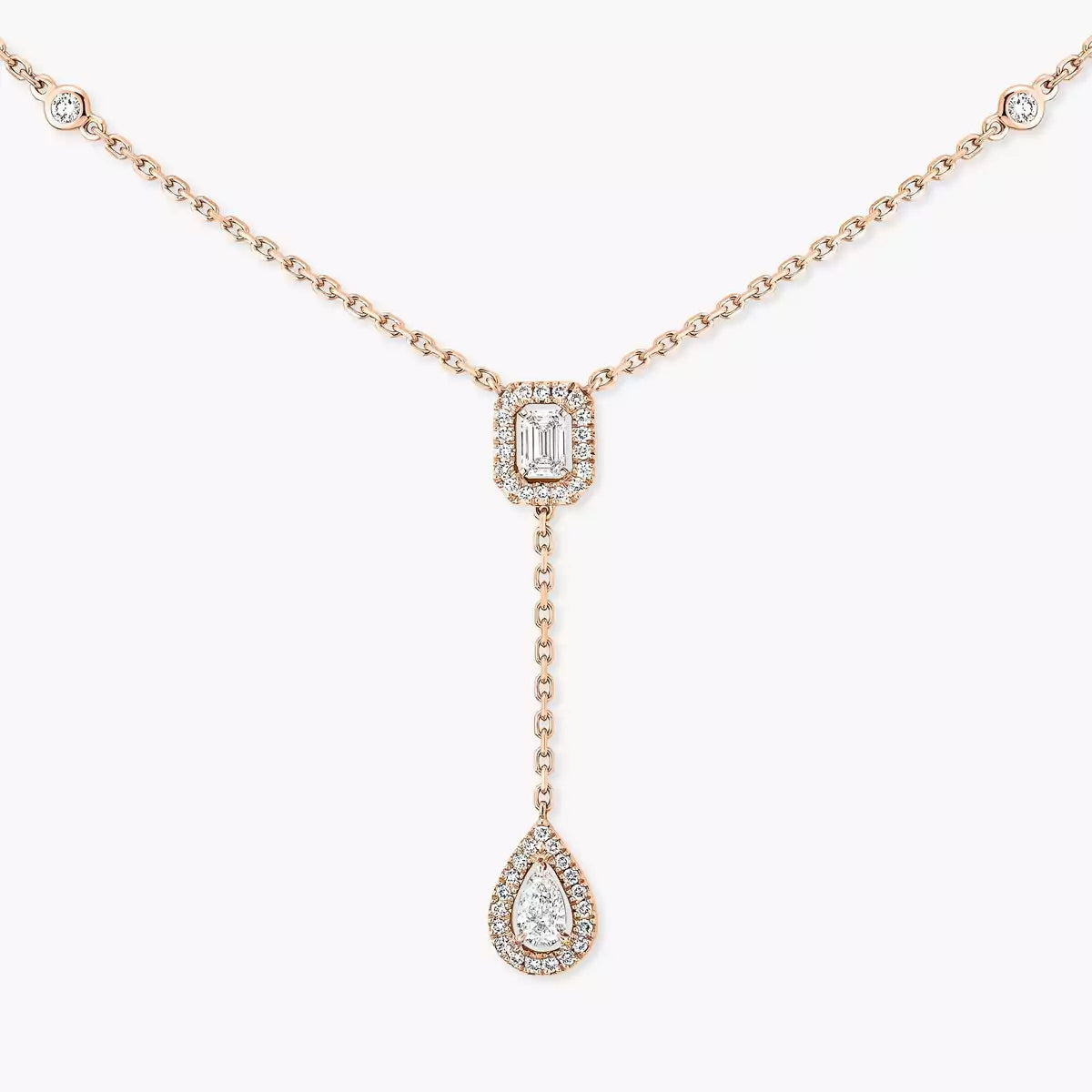 [Lume Jewels]Gold Diamond Tie Necklace