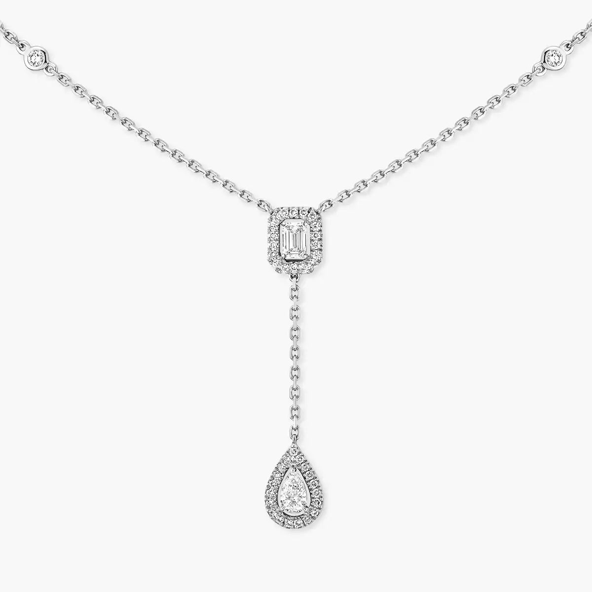 [Lume Jewels]Gold Diamond Tie Necklace