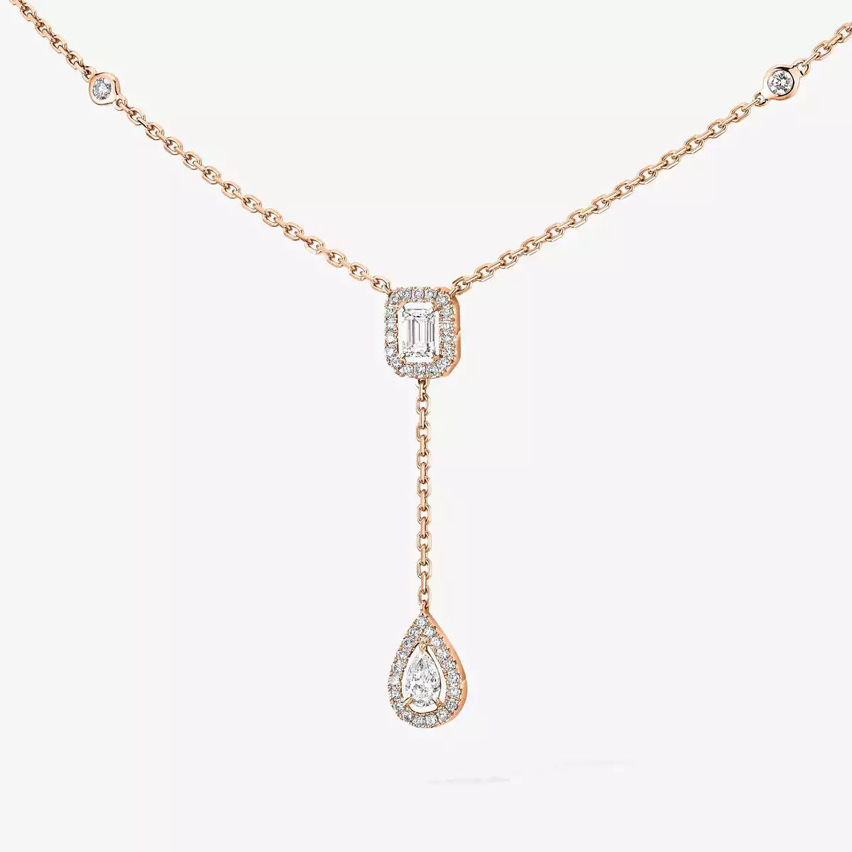 [Lume Jewels]Gold Diamond Tie Necklace