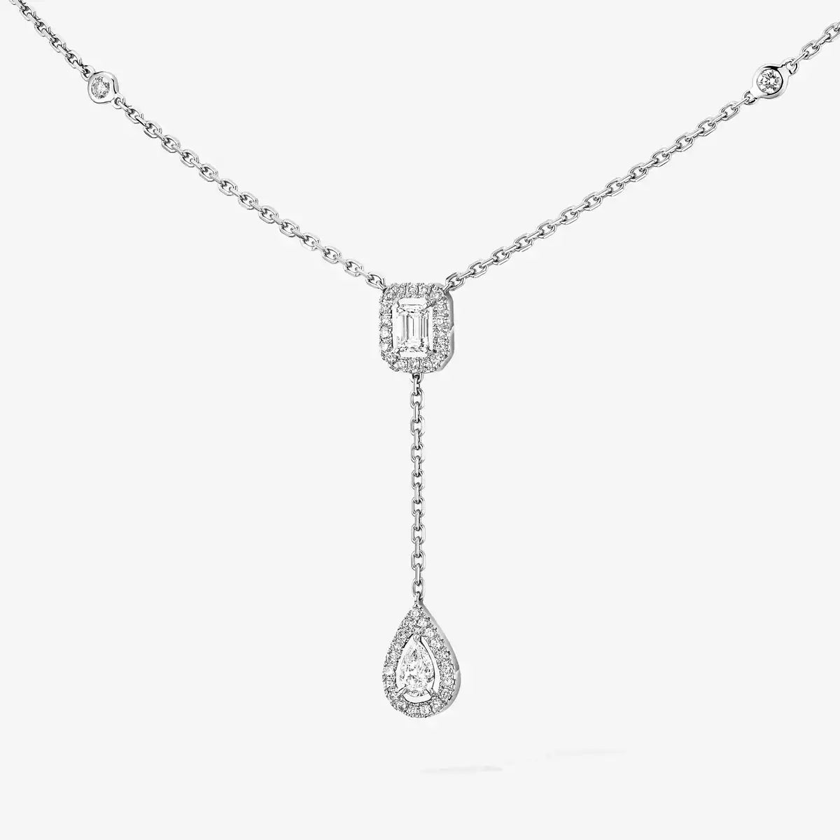 [Lume Jewels]Gold Diamond Tie Necklace