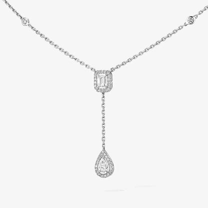 [Lume Jewels]Gold Diamond Tie Necklace