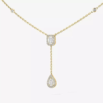 [Lume Jewels]Gold Diamond Tie Necklace