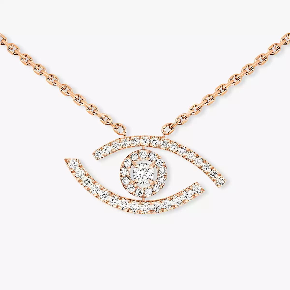 [Lume Jewels]Pave_ Diamond Necklace Lucky Eye