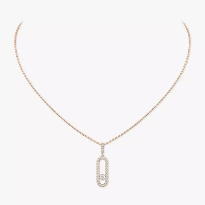 [Lume Jewels]Move Uno Diamond Necklace in Rose Gold