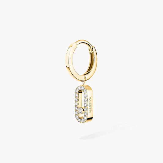 [Lume Jewels]Move Uno Single Diamond Hoop Earring