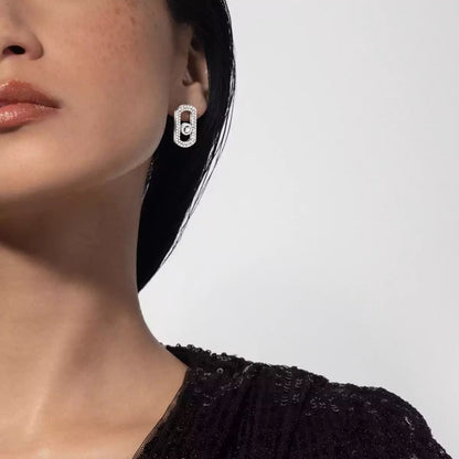 [Lume Jewels]So Move Pave_-Set Diamond Earrings in Silver