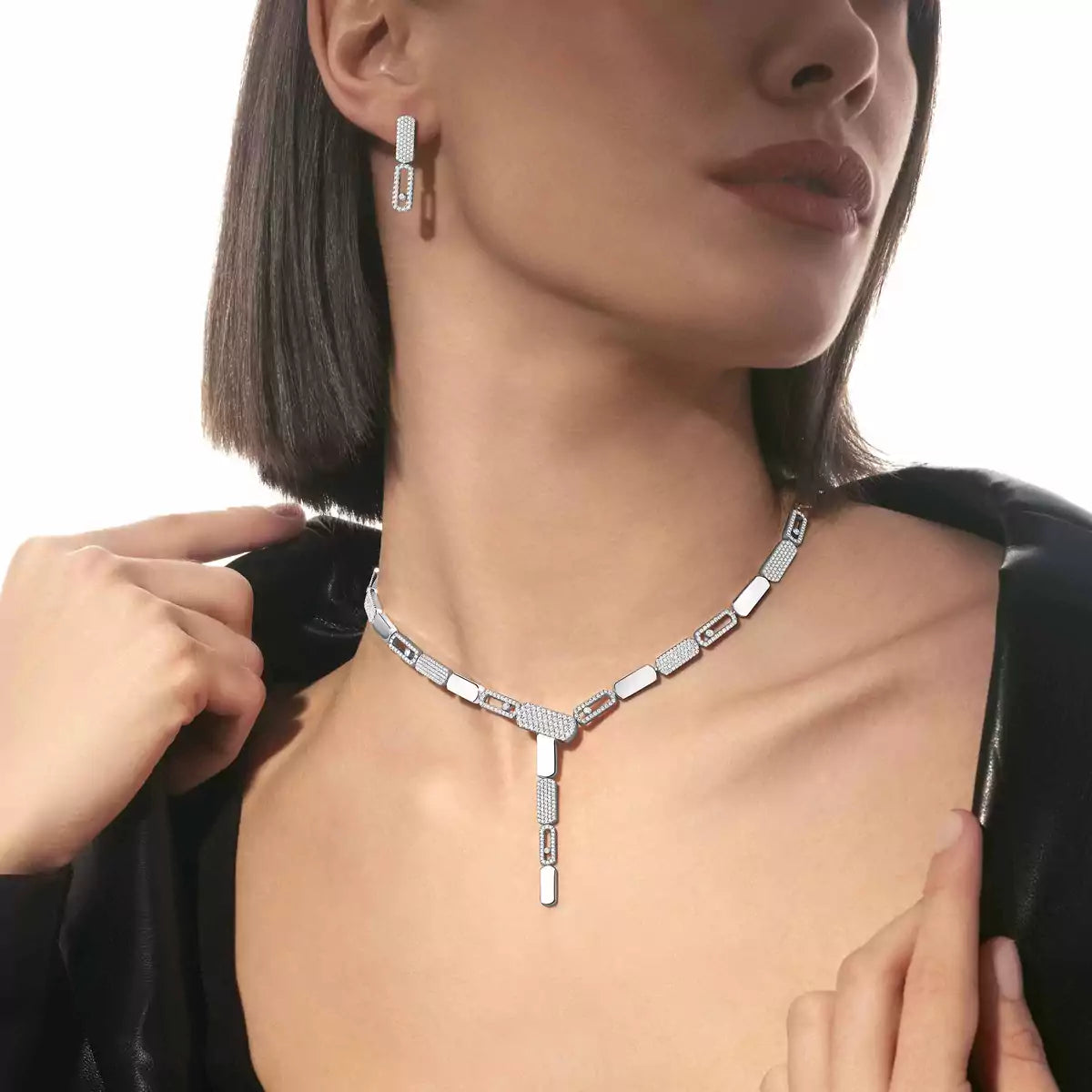 [Lume Jewels]Imperial Move SM Diamond Earrings