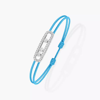 [Lume Jewels]Messika Care(s) pink cord pavé bracelet