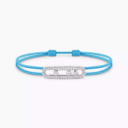 [Lume Jewels]Messika Care(s) pink cord pavé bracelet