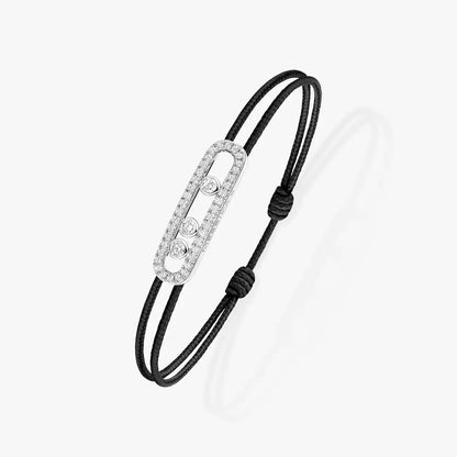 [Lume Jewels]Messika Care(s) pink cord pavé bracelet
