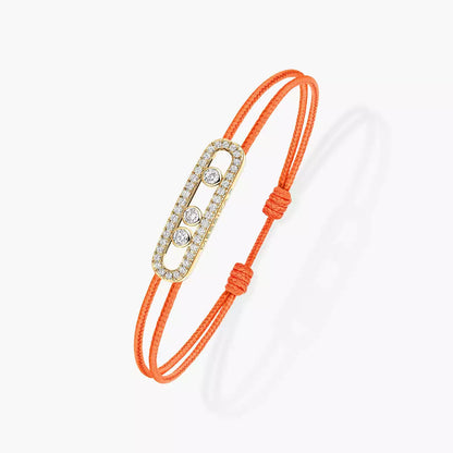[Lume Jewels]Messika Care(s) pink cord pavé bracelet