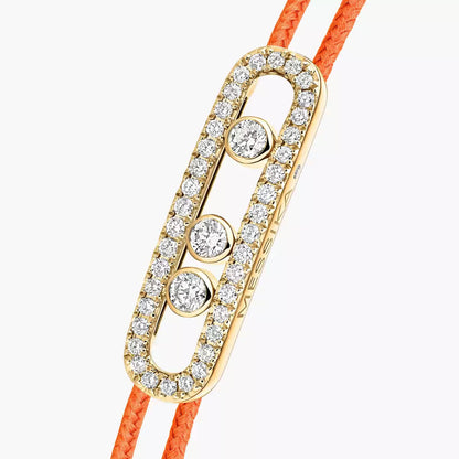 [Lume Jewels]Messika Care(s) pink cord pavé bracelet