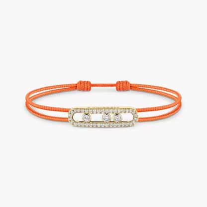 [Lume Jewels]Messika Care(s) pink cord pavé bracelet