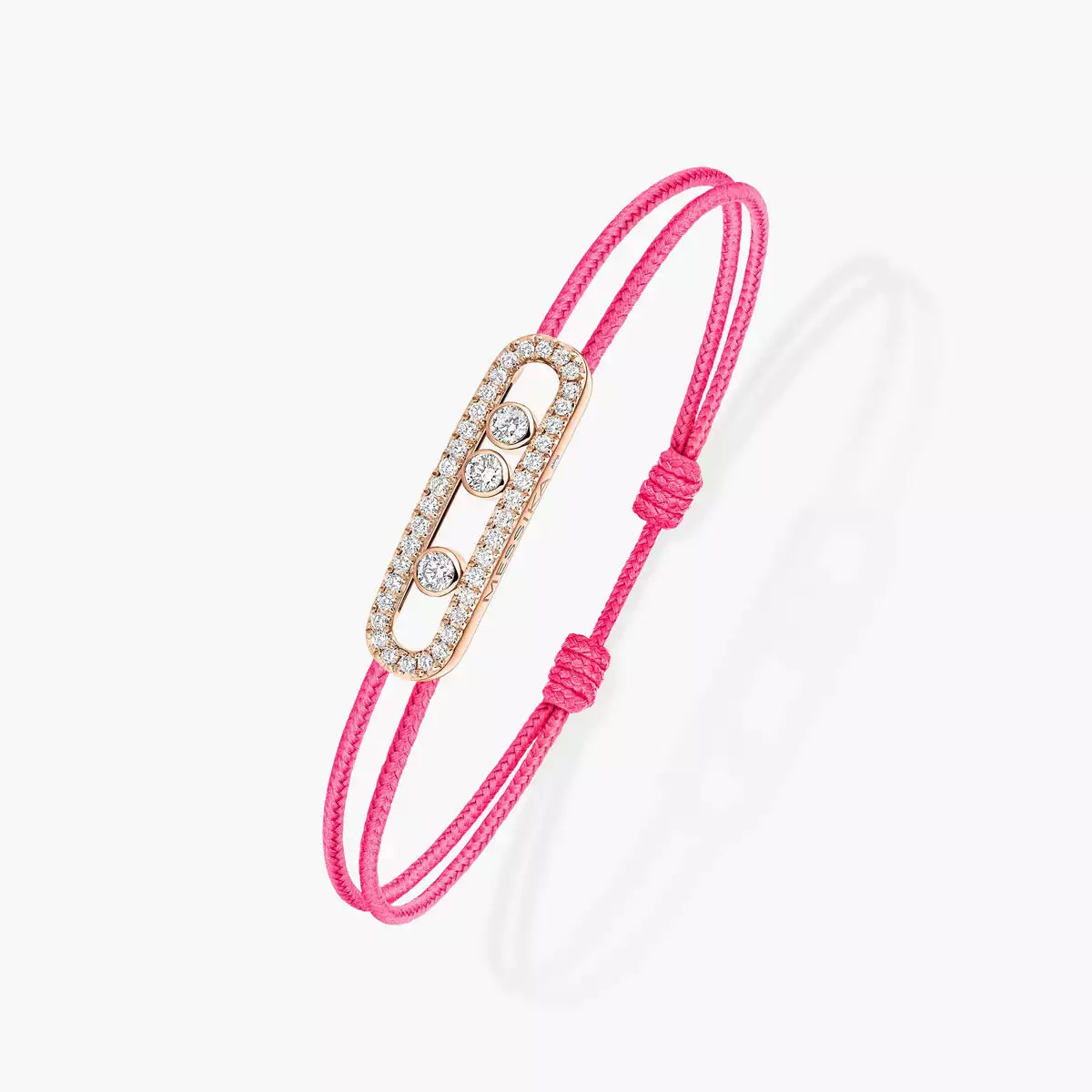 [Lume Jewels]Messika Care(s) pink cord pavé bracelet