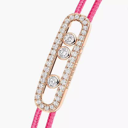 [Lume Jewels]Messika Care(s) pink cord pavé bracelet