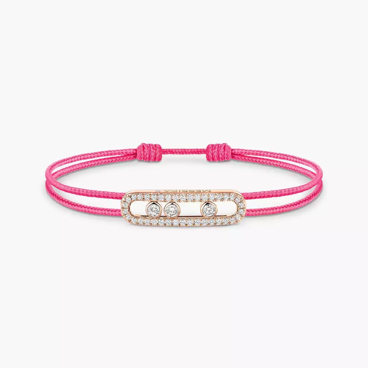 [Lume Jewels]Messika Care(s) pink cord pavé bracelet