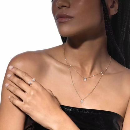 [Lume Jewels]Diamond Necklace My Twin 2 Rows