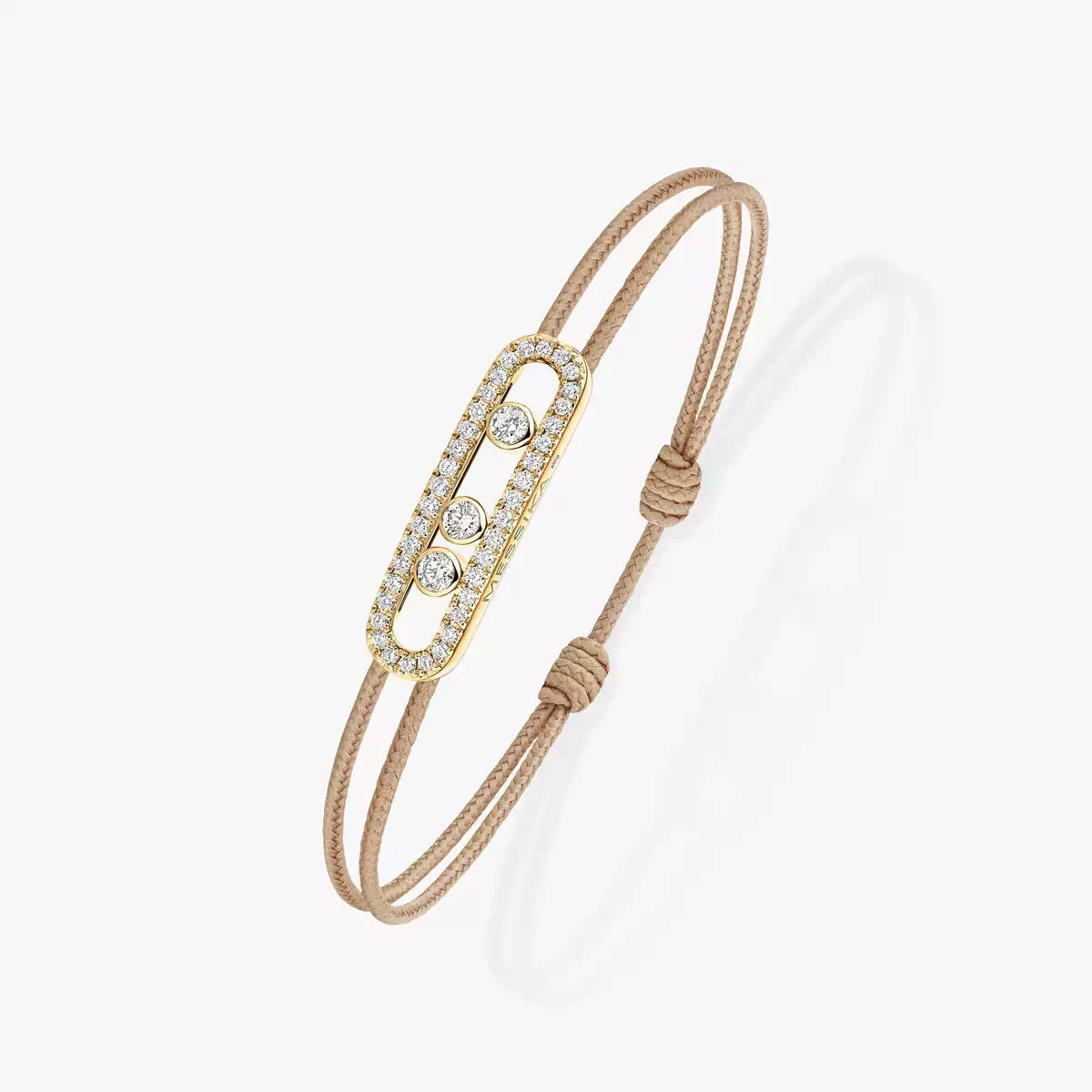 [Lume Jewels]Messika Care(s) pink cord pavé bracelet