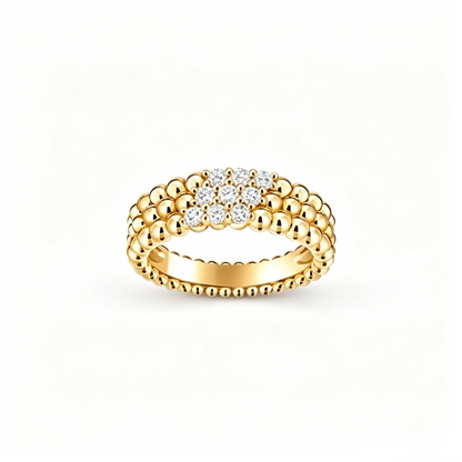 [Lume Jewels] THREE-ROW DIAMOND RING