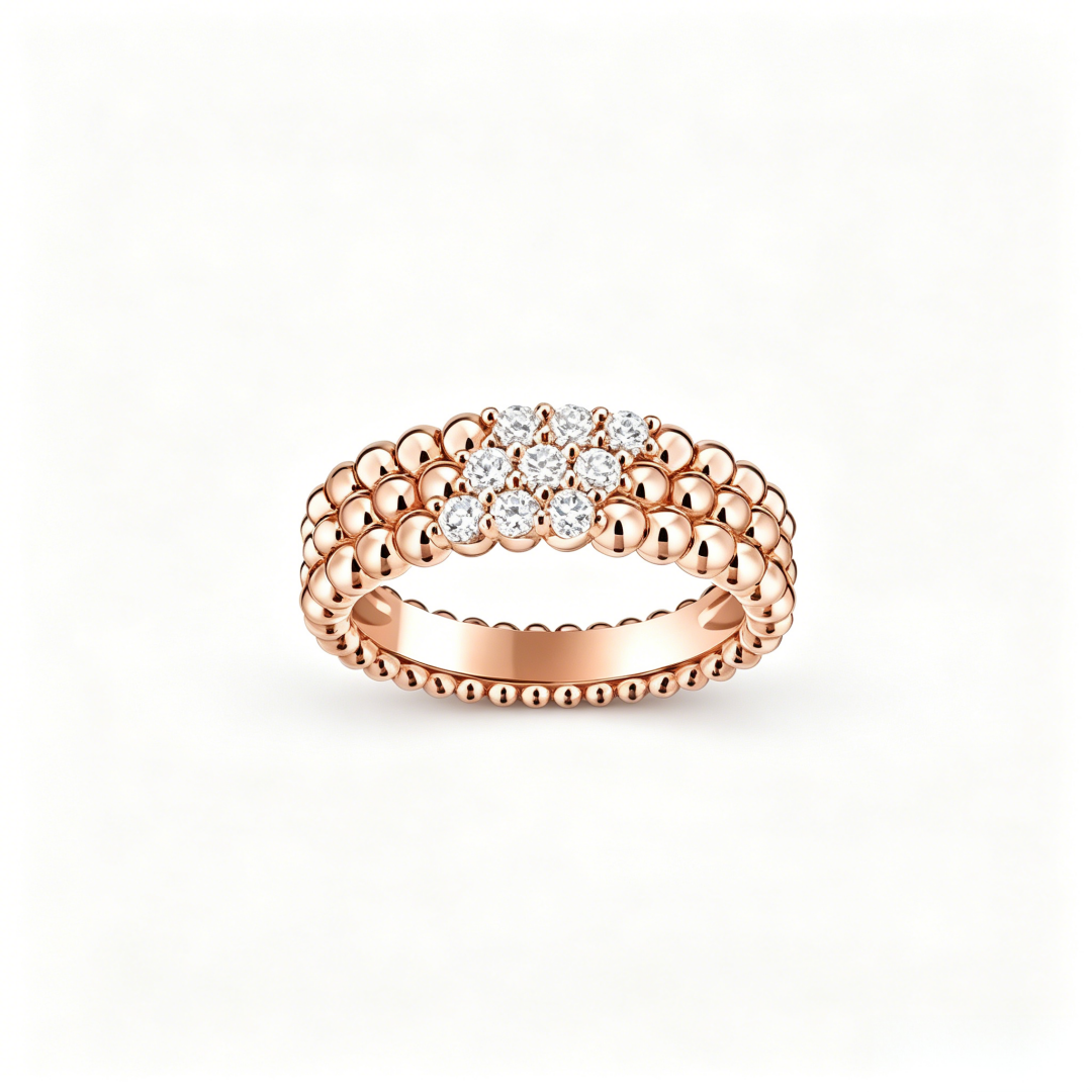 [Lume Jewels] THREE-ROW DIAMOND RING