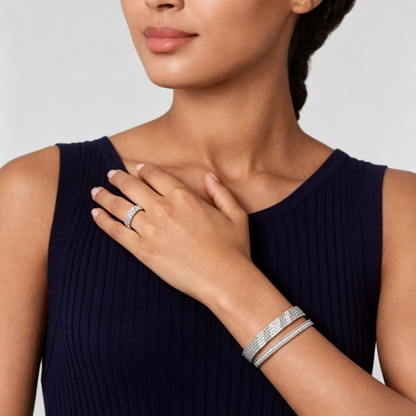 [Lume Jewels] THREE-ROW DIAMOND RING