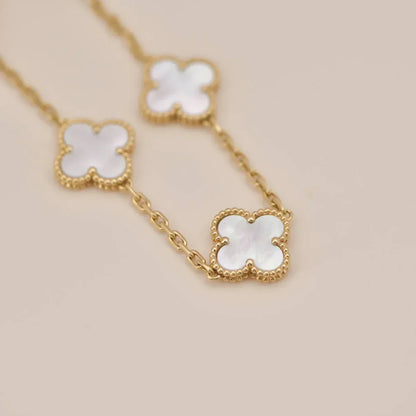 [Lume Jewels]New CLOVER WHITE PEARL MOP 5 MOTIF BRACELET COLLECTION