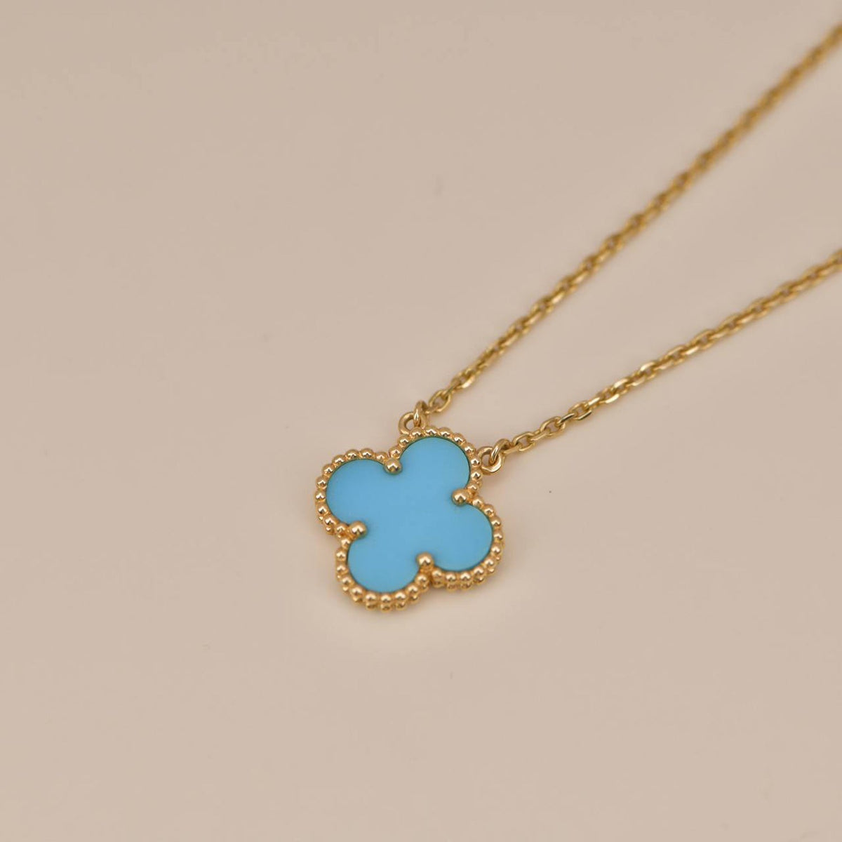 ¡®Lume Jewels¡¯CLOVER 15MM VINTAGE TURQUOISE NECKLACE