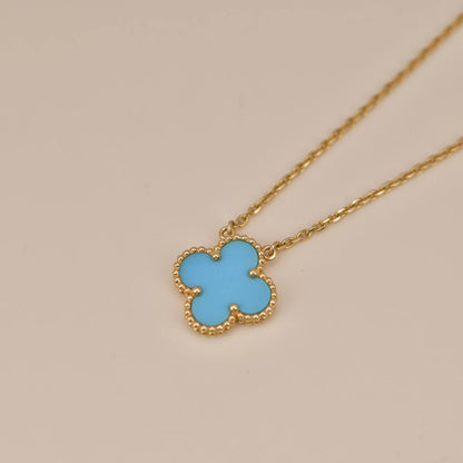 ¡®Lume Jewels¡¯CLOVER 15MM VINTAGE TURQUOISE NECKLACE