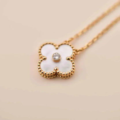 ¡®Lume Jewels¡¯CLOVER 15MM DIAMOND WHITE FRITILLARIA NECKLACE