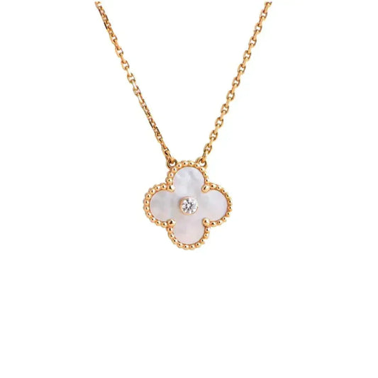 ¡®Lume Jewels¡¯CLOVER 15MM DIAMOND WHITE FRITILLARIA NECKLACE