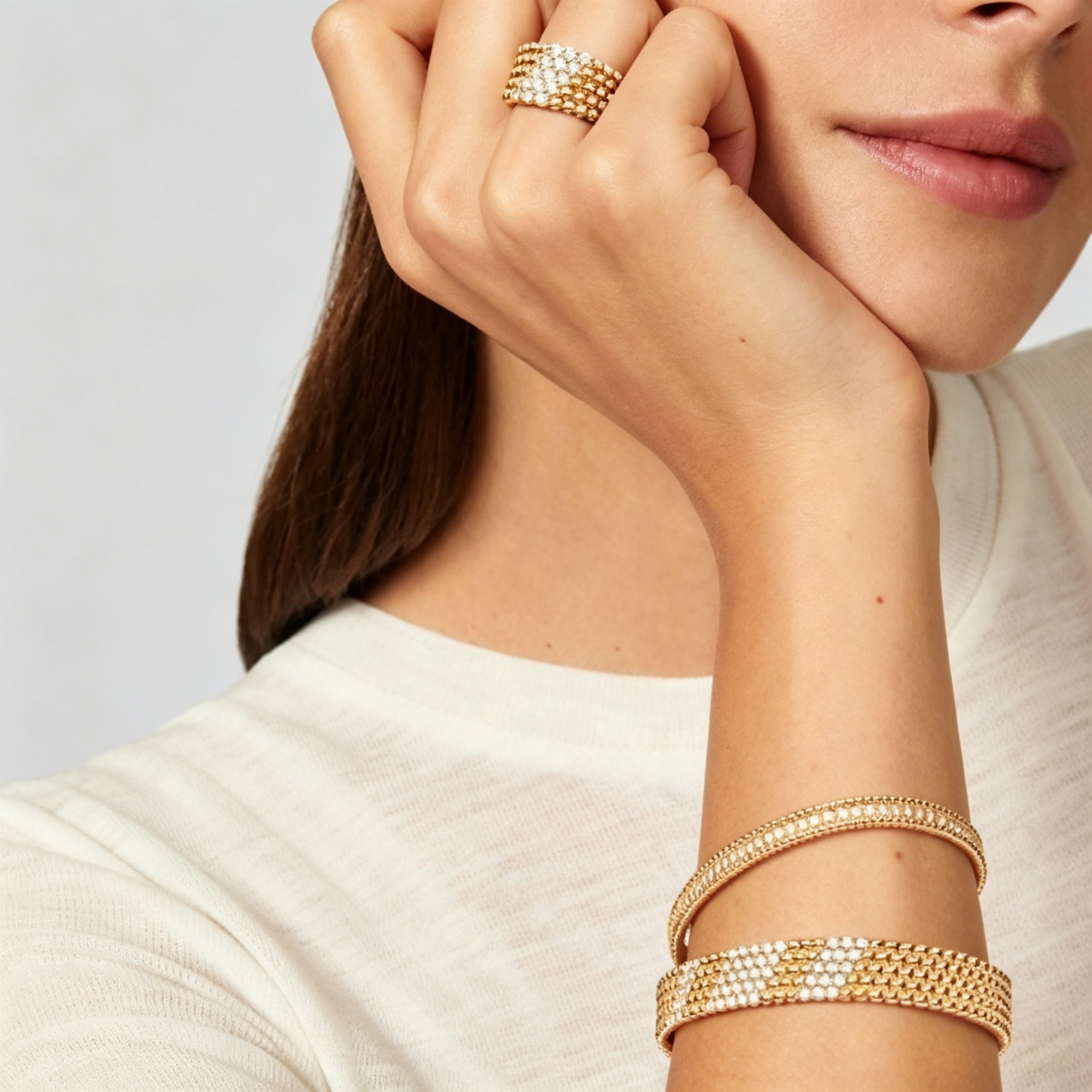 [Lume Jewels]  FIVE-ROW DIAMOND BRACELET