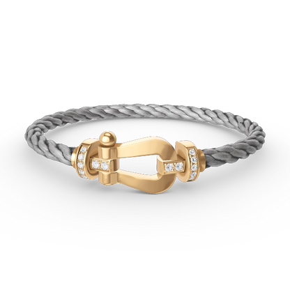 ¡®Lume Jewels¡¯FORCE LARGE HORSESHOE HALF DIAMOND BRACELET GOLD