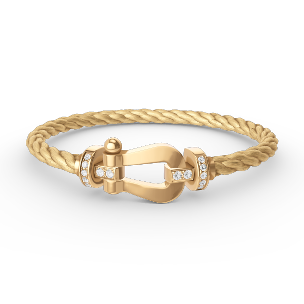 ¡®Lume Jewels¡¯FORCE LARGE HORSESHOE HALF DIAMOND BRACELET GOLD