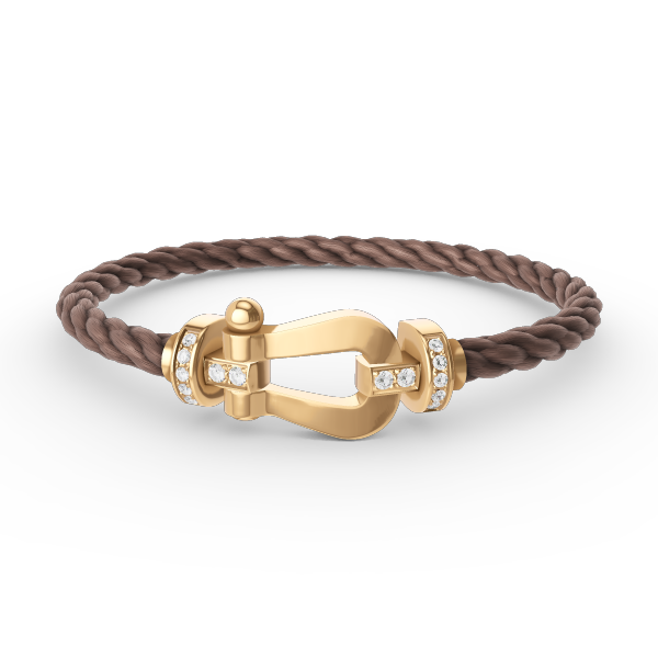 ¡®Lume Jewels¡¯FORCE LARGE HORSESHOE HALF DIAMOND BRACELET GOLD