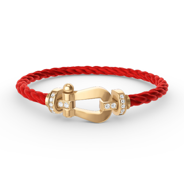 ¡®Lume Jewels¡¯FORCE LARGE HORSESHOE HALF DIAMOND BRACELET GOLD