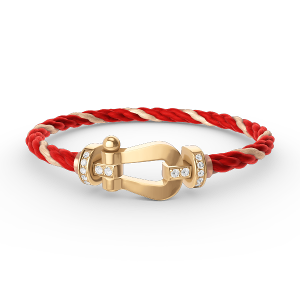 ¡®Lume Jewels¡¯FORCE LARGE HORSESHOE HALF DIAMOND BRACELET GOLD
