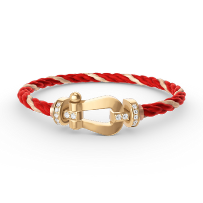 ¡®Lume Jewels¡¯FORCE LARGE HORSESHOE HALF DIAMOND BRACELET GOLD