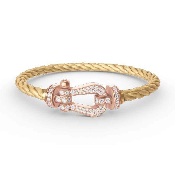 ¡®Lume Jewels¡¯FORCE LARGE HORSESHOE FULL DIAMOND BRACELET ROSE GOLD