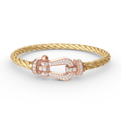 ¡®Lume Jewels¡¯FORCE LARGE HORSESHOE FULL DIAMOND BRACELET ROSE GOLD